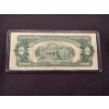 Image 2 : Rare 1928 United States Jefferson $2.00 Red Seal Bill With Funny Back In Protective Holder 