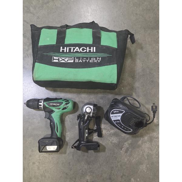 Hitachi 12 Volt Drill, Bag, Charger, Light & Battery