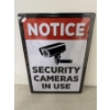 Image 1 : NOTICE SECURITY CAMERAS IN USE Metal Sign - 12" X 17" - Brand New - Mint Condition
