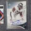 Image 5 : Four Assorted Numbered & Autographed Football Trading Cards Including Game Used Jersey Patch Card!