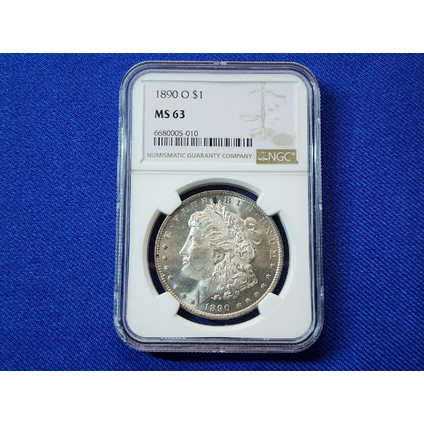 1890-O Morgan Silver Dollar NGC MS63