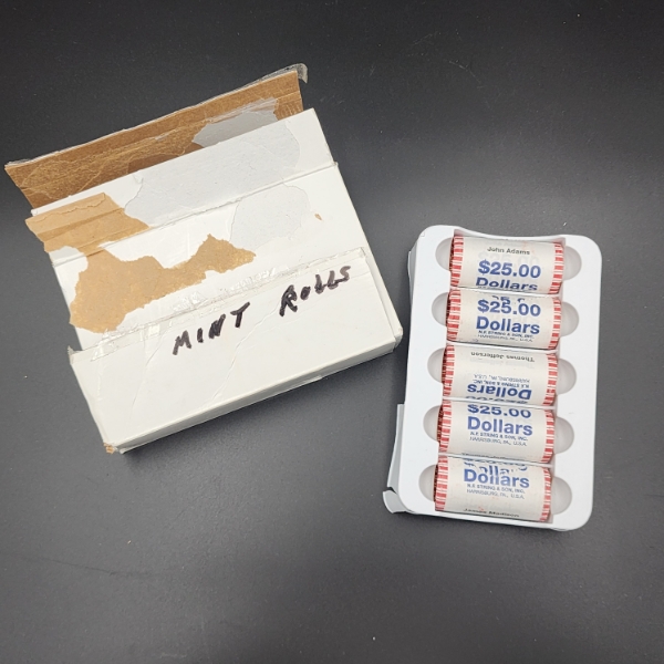 (5) United States Presidential $1 Mint Rolls - Total FV: $125.00 