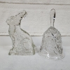Image 1 : Stunning Crystal Glass Bell & Glass Rabbit Set