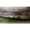Image 2 : Large Vintage RPOG Reverse Painted On Glass Framed Scenic Art - See Pics - As Is