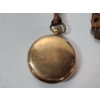 Image 3 : Vintage Gold-Filled C.R. Swim Pocket Watch With Leather Strap