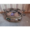 Image 3 : Louisville Home Pickup - Set Of 2  Fancy & Heavy Metal Leaf Themed Baskets Large & Med Sz - See Desc