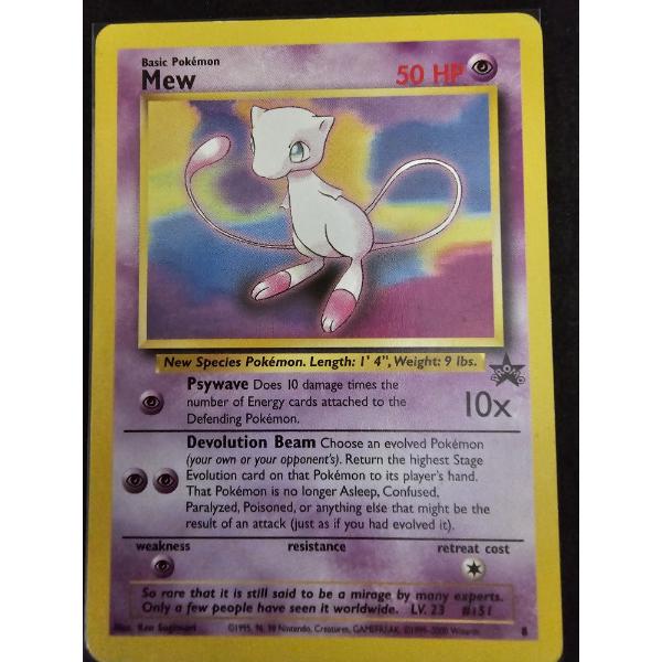 Mew #8 Vintage Black Star Promo Rare Pokemon Trading Card 
