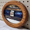 Image 2 : Nice Hand Made Artist Mirror Signed R. Parker ~ About 9 Inches Wide 