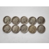 Image 1 : Lot of 10 Assorted Years Roosevelt Dimes - 90% U.S. Silver Coins - FV: $1.00