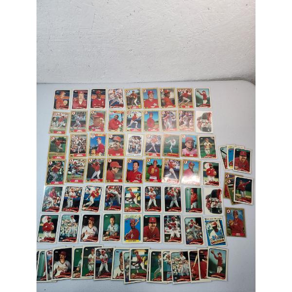 Large Lot of Near Mint 1980's Cardinals Topps Tiffany Baseball Trading Cards - All in Card Sleeves