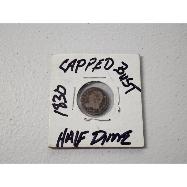 Rare 1830 United States Capped Bust Half Dime