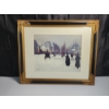 Image 1 : Print of "The Boulevard de Cinchy Under Snow" by Norbert Goeneutte - in Approx. 19in x 24in Frame