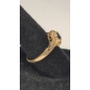 Image 3 : 14K Yellow Gold Women's Ring With Blue Sapphire & Diamonds - Size 7 - Weight: 2.2g