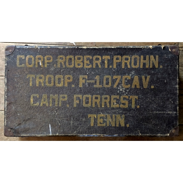 Vintage Camp Forrest Tenn. Military Suitcase