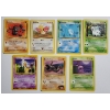 Image 1 : Seven Assorted Vintage Fossil, Jungle &  Neo Era Pokemon Trading Cards Including Brock's Onix!