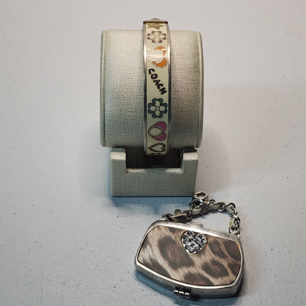 Y2K Style Coach Bangle Bracelet & Mini Cheetah Print Bag