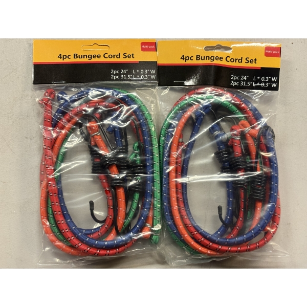 Brand New - 2 Packs of 4 Bungee Cords