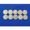 Image 1 : x10 Assorted Years 90% Silver Roosevelt Dimes FV: $1.00