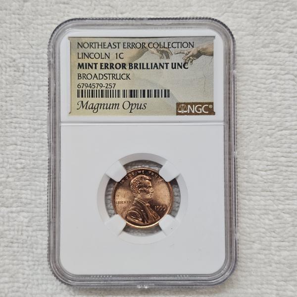 1999 Lincoln Cent Certified by NGC as a "Broadstruck" Error Coin