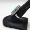 Image 3 : Sterling Silver Ring with Large Turquoise Stone - Size ~6.5 - Total Weight: 6.5g