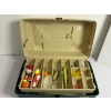 Image 3 : Plano Tackle Box - Fishing - with Fishing Lures- Bobbers & other items - pull out tray