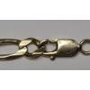 Image 6 : 14K Yellow Gold 8" Figaro Link Style Chain Bracelet - Weight: 18.1g