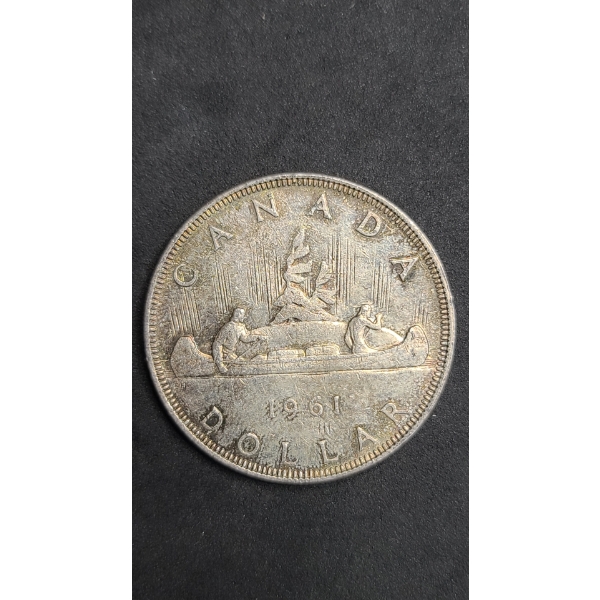 1961 Canadian 80% Silver "Voyageur" Dollar