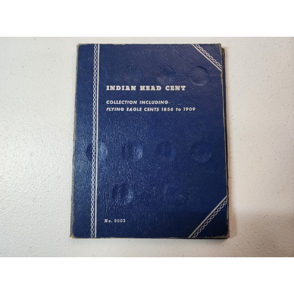 Indian Head Cent Collection Book - Including 13 Coins; FV: $0.13