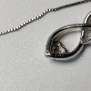 Image 9 : Gorgeous Sterling Silver Necklace w/ Spiral Pendant & 10K Gold Heart Accent - TW: 3.4g