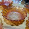 Image 5 : Carnival Glass Group - 5 Pc Imperial Marigold As Pictured - All In Excellent Condition