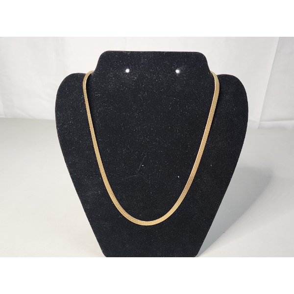 Stunning 18K Yellow Gold Herringbone 20in Necklace Total Weight: 17.2g