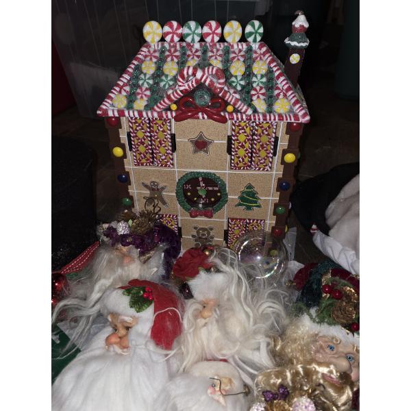 Cute Animated Gingerbread House, New Beanie Babies, Disney Wall Hanger, Santas, Snowmen, & New Night