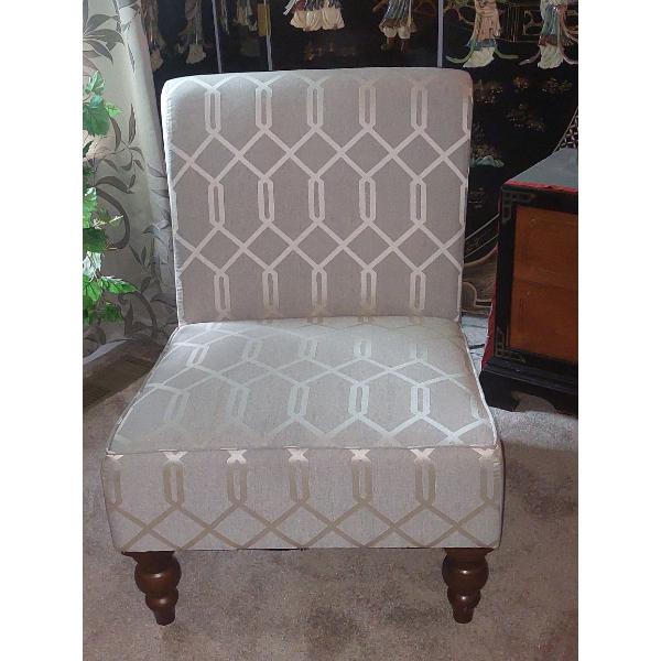 Single Upholstered Dressing / Lounge Chair - 36" Tall at Back Side -  30" Width At Seat