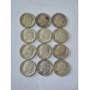 Image 1 : x12 Assorted Years & Mint Marks U.S. 90% Silver Roosevelt Dimes FV: $1.20
