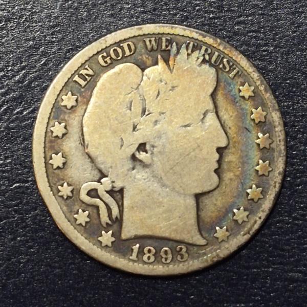 1893 Barber (Libert Head) Half Dollar 90% (50c)