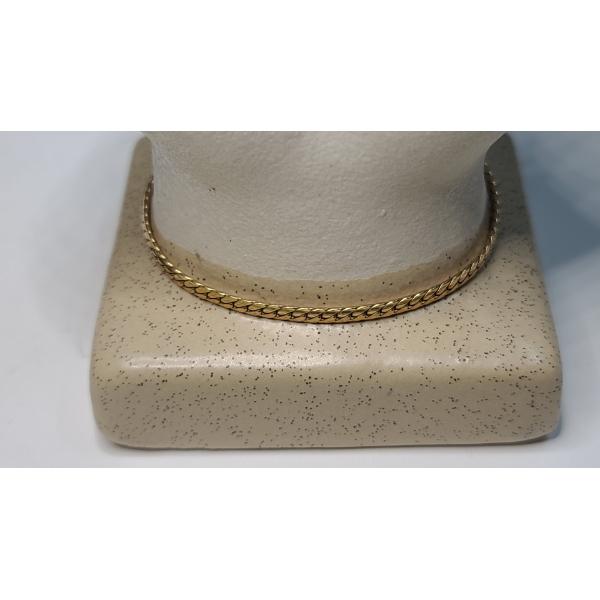 Gold-Filled 6.5" Flat Snake-Style Chain - Weight: 3.1g