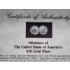 Image 5 : 24KT Solid Gold MINIATURE of the United States 1915 $50 Gold Coin from the Columbia Mint