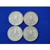 Image 2 : x4 Assorted Years U.S. 90% Silver Washington Quarters FV: $1.00