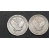 Image 2 : 1920 & 1923 90% Silver Standing Liberty Quarters - Face Value: $0.50