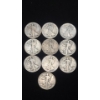 Image 1 : Assorted Years & Mint Marks 90% Silver Walking Liberty Half Dollars - Face Value: $5.00