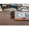 Image 8 : Assorted Collectibles in Vintage Cigar Box - Including Costume Jewelry, Sports Cards, Tokens, & More
