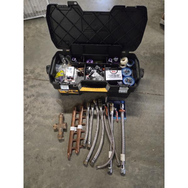 DeWalt Tool Box With New Plumbing Items, Copper Pieces & More 