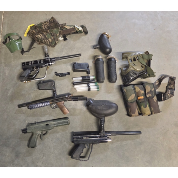 Great Condition Paintball Guns & Accessories Collection Including 4 Guns!