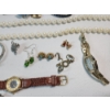 Image 3 : Assorted Costume Jewelry: Necklaces, Watches, Rings, Pins, Bracelets