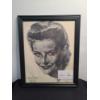 Image 1 : Framed Katharine Hepburn Print With Autographed Notecard - Great Display Piece!