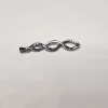 Image 3 : 10K White Gold Intertwined Infinity Design Pendant Total Weight: 1.3g