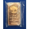 Image 1 : 5 ADVP Ounces .999 Fine Copper Bullion Bar With Bison Motif
