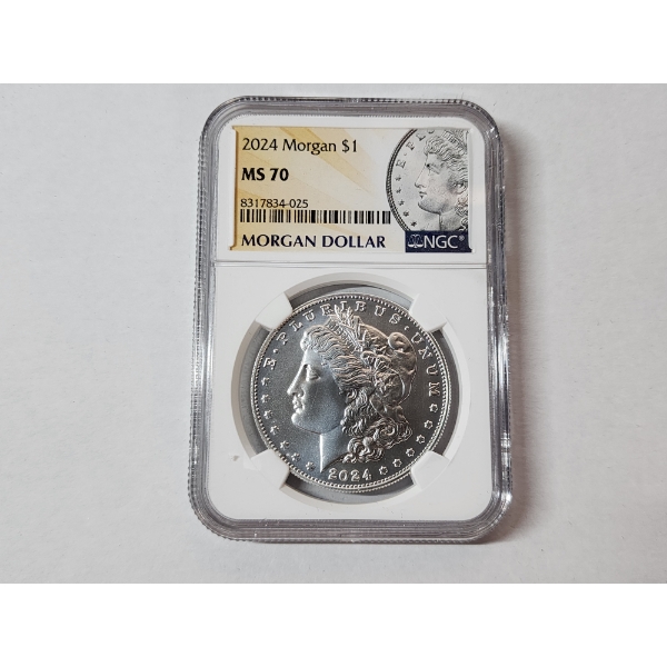 2024 Morgan Silver Dollar $1 Coin - NGC MS 70