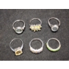 Image 9 : Gorgeous Sterling Silver Rings Ft. Topaz, Sapphire & More - Weighing Total of 17.1 Grams