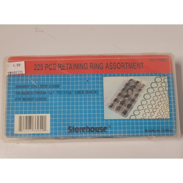 225 Pieces Retaining Ring Assortment